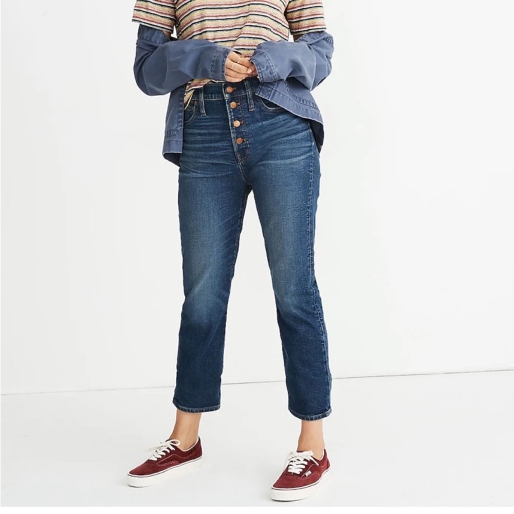 Madewell The Perfect Vintage Crop Jeans Button Fly Size 28 EUC